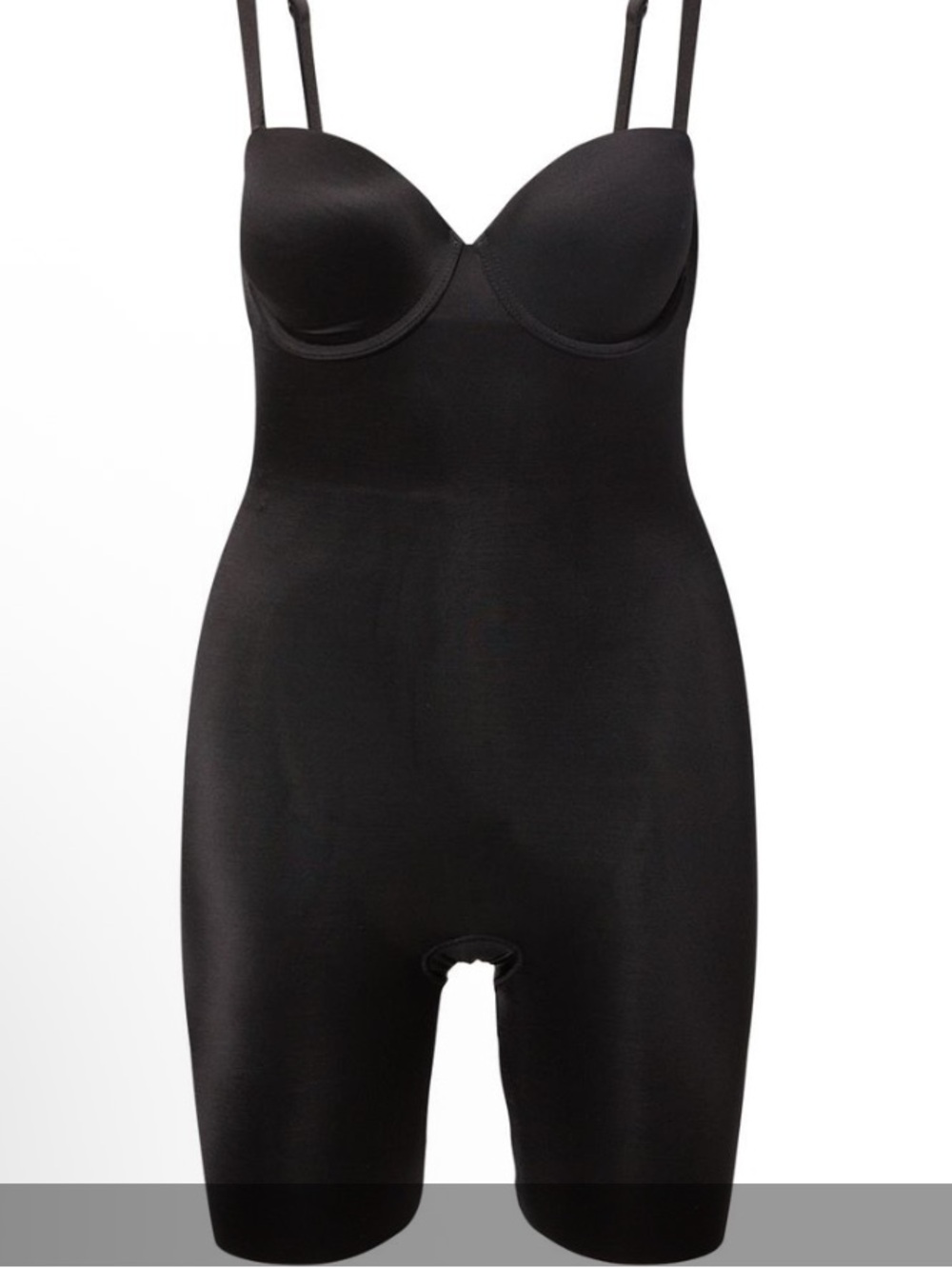 SPANX Strapless Cupped Very Black Full-Body Shaping Bodysuit Size M NWT